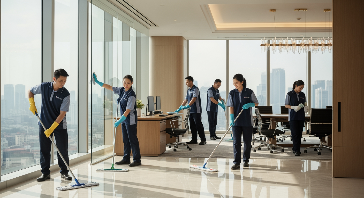 Yayasan Penyalur Tenaga Kerja Cleaning Service Untuk Gedung Perkantoran Jakarta Pusat Bersama Adhicare